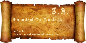 Borostyán Marót névjegykártya